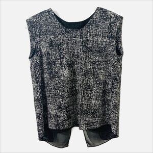 Banana Republic Factory Sleeveless Open Back Sleeveless Blouse Top Rounded Neck